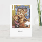 Carte vintage de chat (Dos)