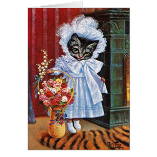 Carte vintage de chat, Arthur Thiele
