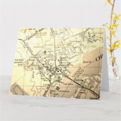 Carte Vintage de Chestertown, MD (Fleur jaune)