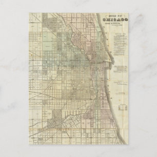Carte vintage de Chicago (1857)