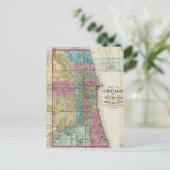 Carte vintage de Chicago (1869) (Debout devant)