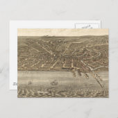 Carte vintage de Cleveland (1877) (Devant / Derrière)