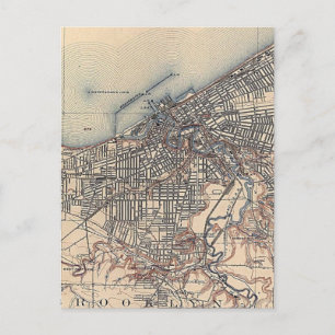 Carte vintage de Cleveland (1904)
