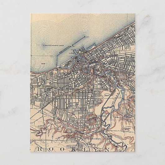 Carte vintage de Cleveland (1904) (Devant)