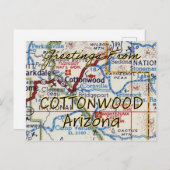 Carte Vintage de Cottonwood AZ (Devant / Derrière)