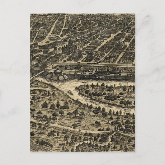 Carte vintage de Dallas Texas (1892) (Devant)