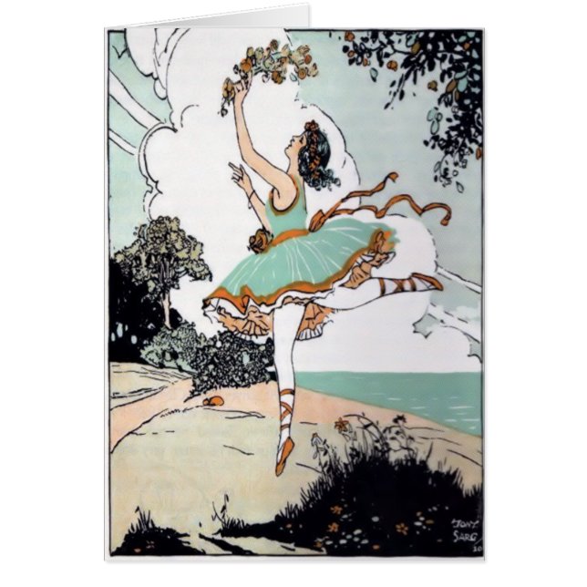 Carte vintage de danseur classique (Devant)