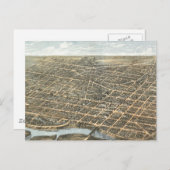 Carte vintage de Dayton Ohio (1870) (Devant / Derrière)