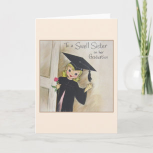 Carte vintage De Diplôme Pour Une Soeur À Souche