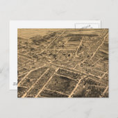 Carte vintage de Durham NC (1891) (Devant / Derrière)
