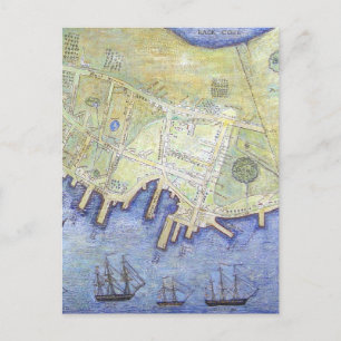 Carte vintage de Falmouth Neck Maine (1775)