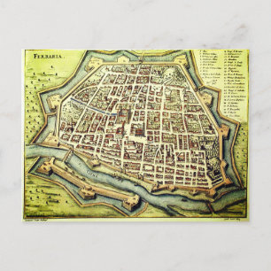 Carte vintage de Ferrara, ITALIE