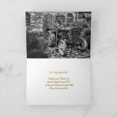 Carte vintage de fête des pères de tracteur (Intérieur)