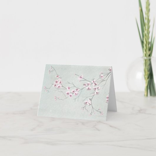 Carte vintage de fleurs de cerisier (Devant)