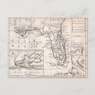 Carte vintage de Floride (1763)