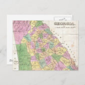 Carte vintage de Géorgie (1827) (Devant / Derrière)