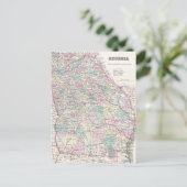 Carte vintage de Géorgie (1855) (Debout devant)