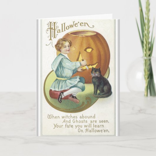 Carte vintage de Halloween (Devant)