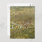 Carte vintage de Houston Texas (1891) (Devant / Derrière)