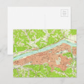 Carte vintage de Huntington West Virginia (1957) (Devant / Derrière)