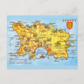 Carte vintage de Jersey (Devant)