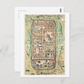 Carte vintage de Jérusalem Carte postale (Devant / Derrière)