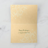 Carte vintage de joyeux anniversaire (Intérieur)