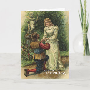 Carte vintage de joyeux Valentines