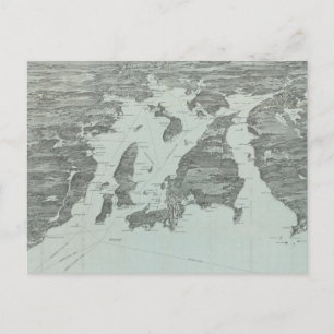 Carte vintage de la baie de Narragansett (1907)