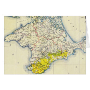 Carte vintage de la Crimée (1922)