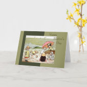 Carte vintage de la Fête des mères (Fleur jaune)