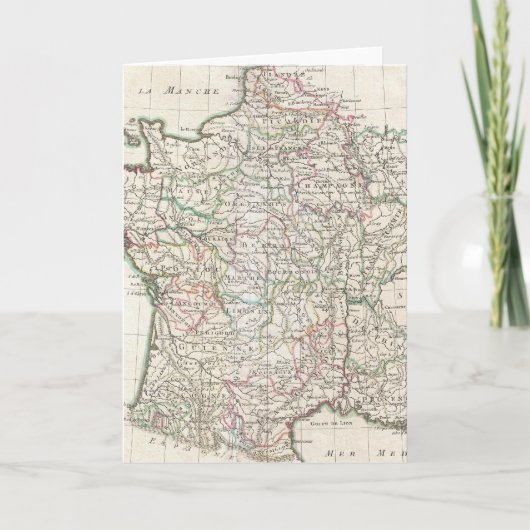 Carte vintage de la France (1771) (Devant)