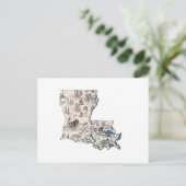 Carte Vintage de la Louisiane Antique State Chart (Debout devant)