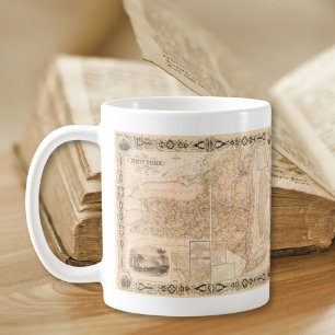 Carte vintage De La Mug D'État De New York