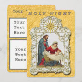 Carte vintage de la Nativité de Noël Appartement (Devant / Derrière)