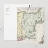 Carte vintage de la Nouvelle-Angleterre (1716) (Devant / Derrière)