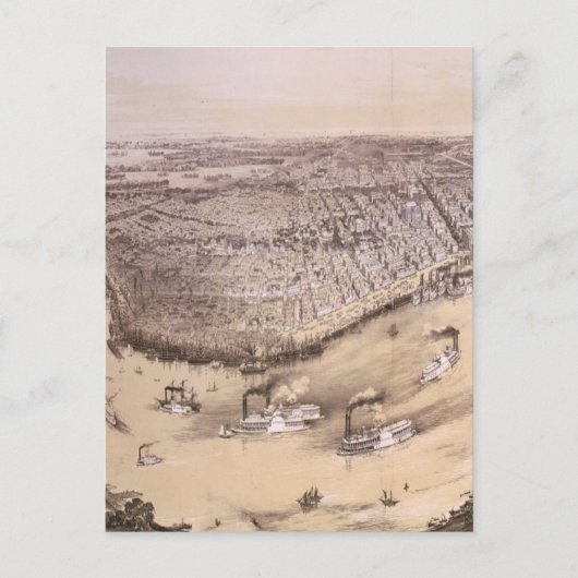 Carte vintage de la Nouvelle-Orléans (1851) (Devant)