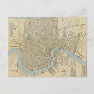 Carte vintage de la Nouvelle-Orléans (1919)