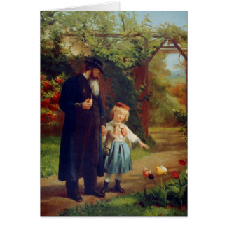 Carte vintage de la promenade 1874 de matin de KRW