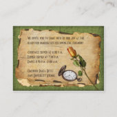 Carte vintage de la réception - Vert (Dos)