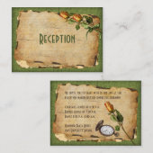 Carte vintage de la réception - Vert (Devant / Derrière)