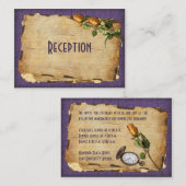 Carte vintage de la réception - Violet (Devant / Derrière)