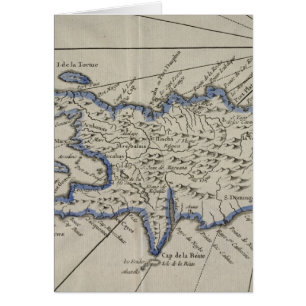 Carte vintage de la République Dominicaine (1750)