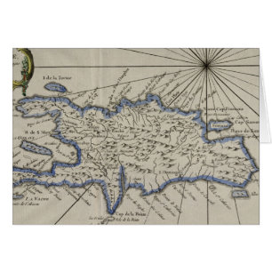 Carte vintage de la République Dominicaine (1750)