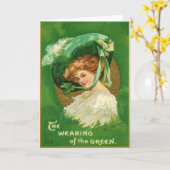 Carte vintage de la Saint-Patrick (Fleur jaune)