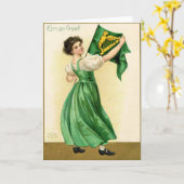 Carte vintage de la Saint-Patrick (Fleur jaune)