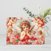 Carte vintage de la Saint-Valentin (Debout devant)