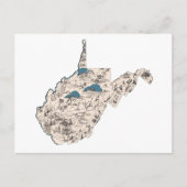 Carte Vintage de la Virginie-Occidentale Antique (Devant)