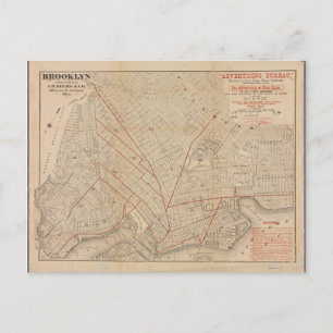 Carte vintage de l'affiche de Brooklyn