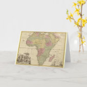 Carte vintage de l'Afrique 1725 (Fleur jaune)